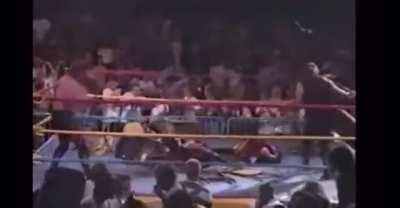 Ryuko threw the first chair