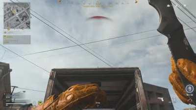 Caught in a tight spot.