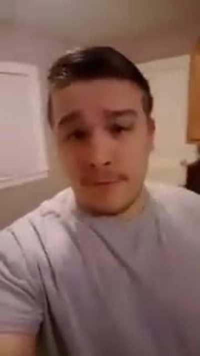 man refuses to sweep the floor, then she does this.