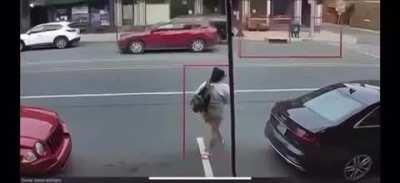 Woman in my town ran across the street last week.