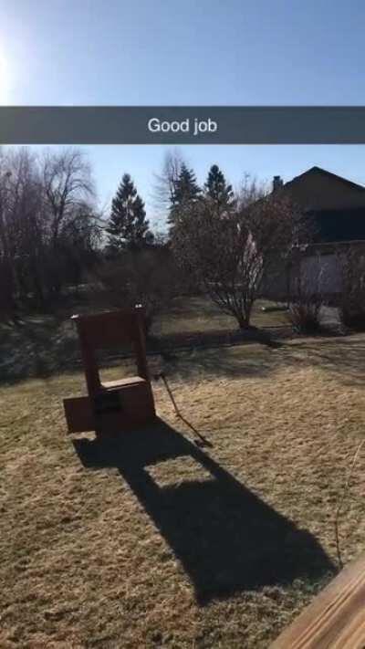 My cousin was trying to destroy his desk