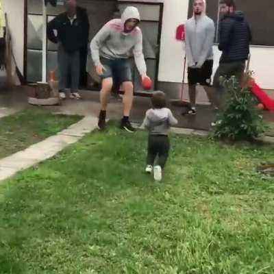 He fell, but he didn't give up