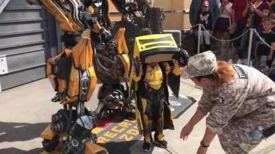Bumblebee meets his biggest fan
