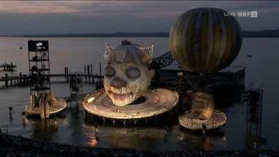 This stage set at the annual Bregenz Festival in Austria