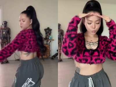 Pink cheetah crop top