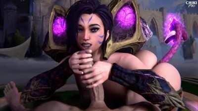 Kaisa handjob (Chikipiko)[League of Legends]