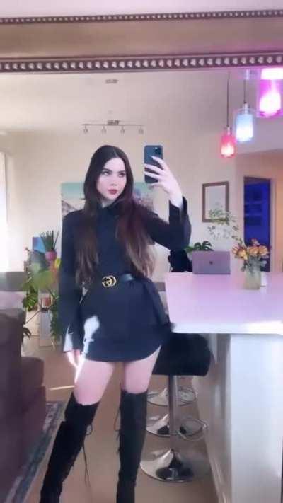 Black dress from her Instagram story