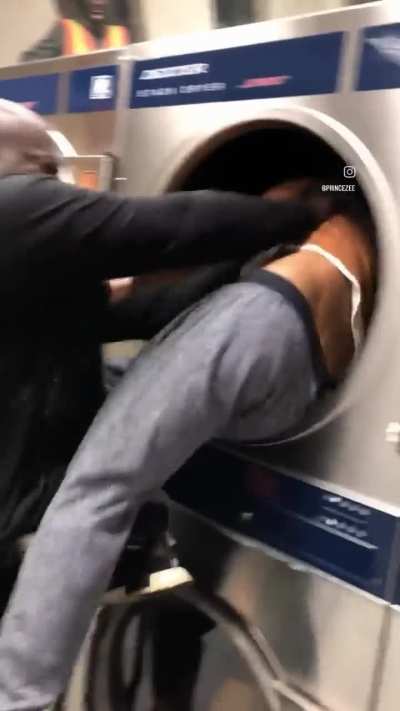 Think about who you're messing with beforehand, especially in a laundromat.