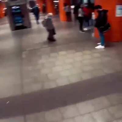 Urban riding around train station