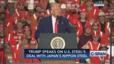 President Trump at the US Steel rally in Pittsburgh, Pennsylvania: You're going to say, 