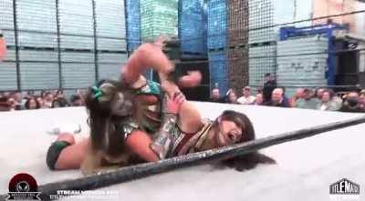 Ashley helpless (and sexy) in defeat