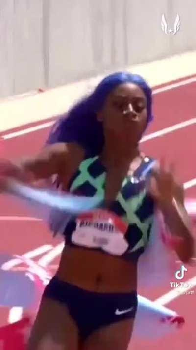 Sha’carri Richardson ran 100m in 10.77s into a headwind