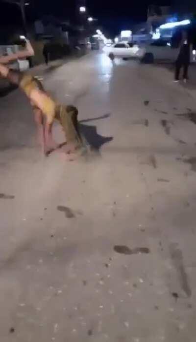 Dude you should do that in the middle of the poorly lit road!