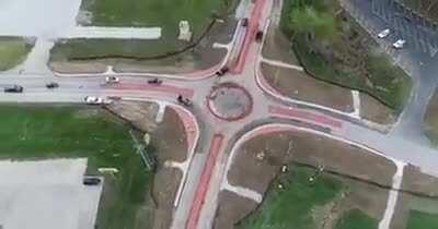 Newly opened roundabout in Kentucky. This is great