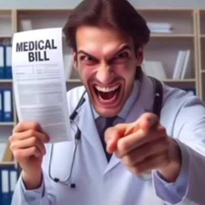 Luigi kills a doctor after knowing he has to pay the bills