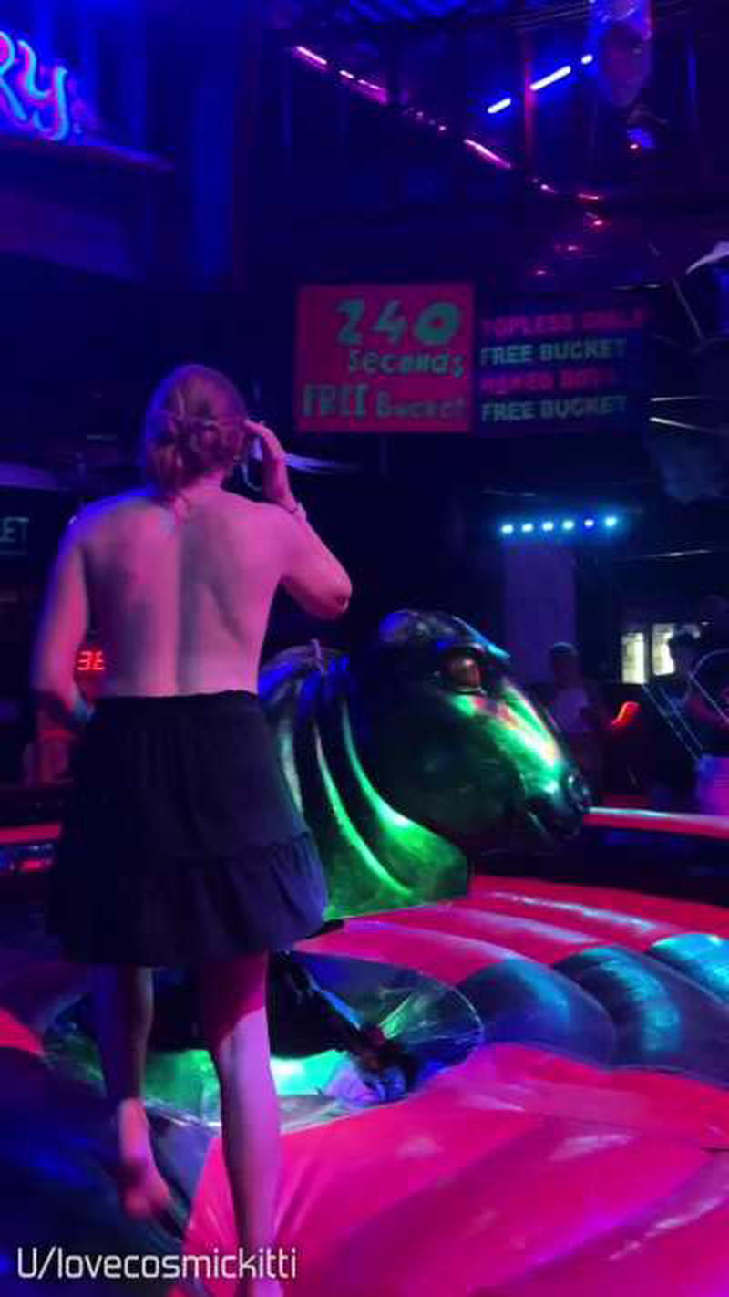 Riding is always best done topless 