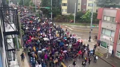 Seattle silent march today. 