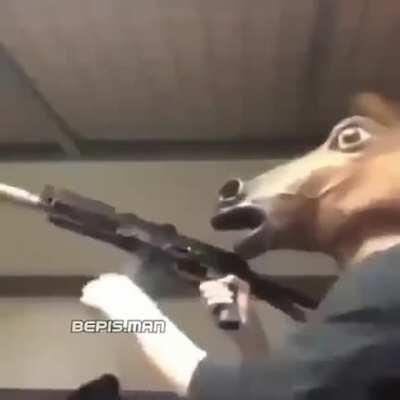 E minha mãe disse q a cabeça de cavalo não ia ser util na escola