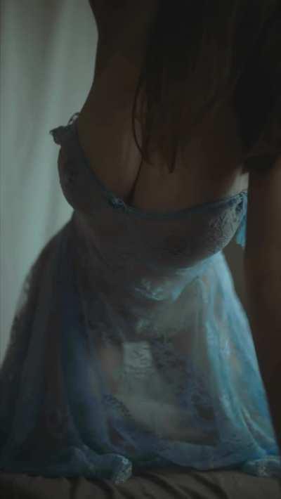 Big titties in my new blue dress