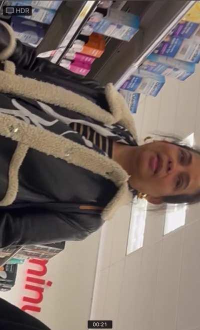 Ebony MILF peeps big bulge and licks her lips for it 