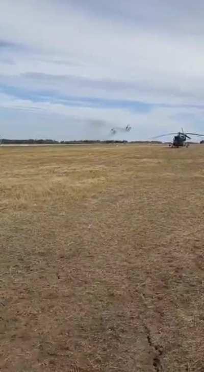 Ruzzian warplane crashes instantly after the take off.