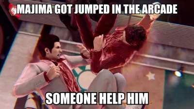 NAHHH THEY JUMPED MAJIMA IN THE ARCADE