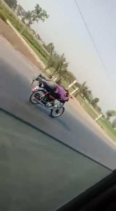 Doing a Superman on a motorbike!!