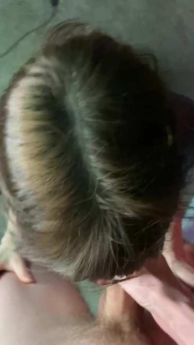 Sucking his cock and getting a facial reward☺️(19f OC)