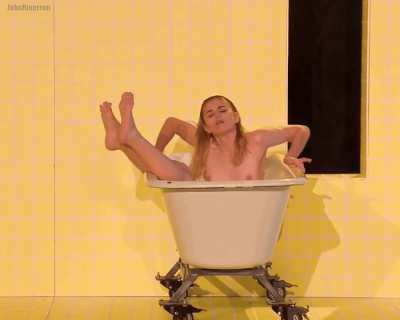 Laura Roberta Kuhr takes a bath on stage in Die Herrmannsschlach