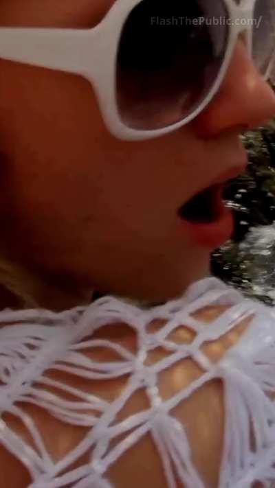 Angel-Desert - Caught having sex at the beach she continues blowing him [01:00]