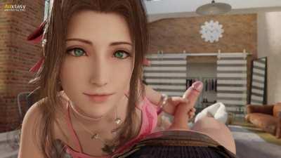 Aerith giving a handjob POV (Auxtasy) [Final Fantasy 7]