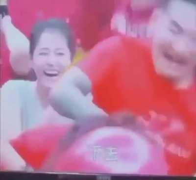 Gave her a helping hand LOL