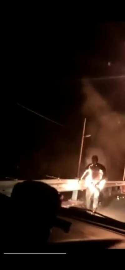 It's like a scene from a horror movie.