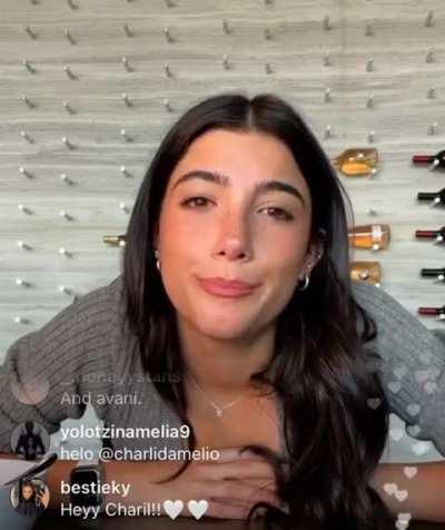 Charli's reply to being asked about her last hookup