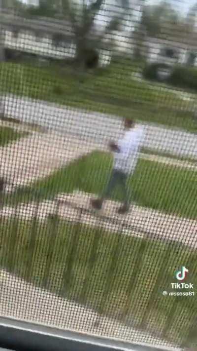 "It's a whole tornado outside" and this guy is out door to door soliciting 🤦&zwj;♀️