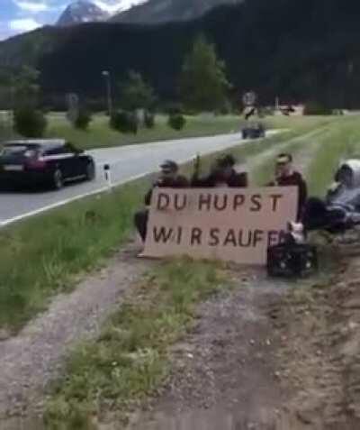 Germans. You honk, we drink