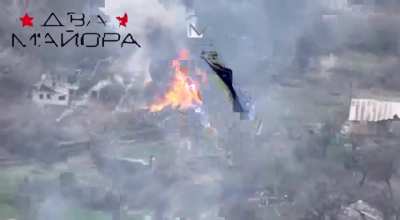 Russian fiber optic FPV drones target ukrainian equipment in the Konstyantinivka area