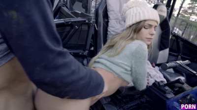 Sydney Cole pounded from behind outdoors