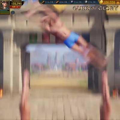 One of the most surreal ads for guns of glory I've seen so far