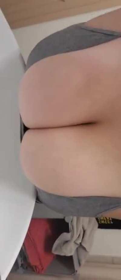 My huge boobs keep getting in the way! I'm just trying to lean over the sink to brush my teeth...