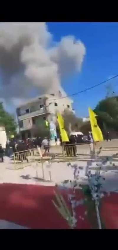 There is no rest for the wicked: During a funeral for a killed Hezbollah member, the IDF interrupts to create another funeral