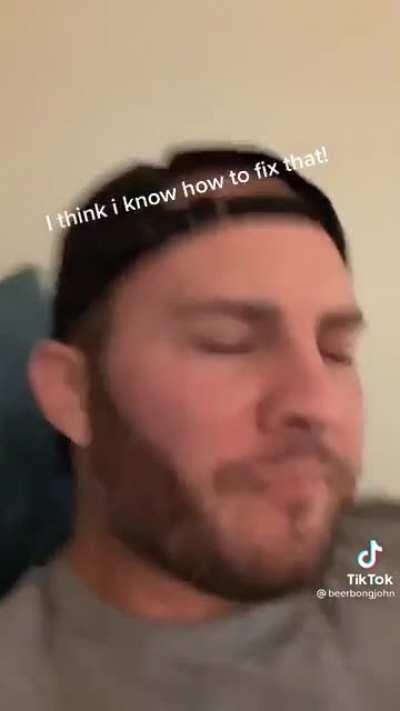 A helpful tutorial on how to stop balls from sticking your chin.