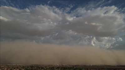Tonight’s Haboob blowing into the East Valley.