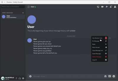 Uno Reverse Card a Rickroll in Discord (This isn't a concept, I just made this for fun)