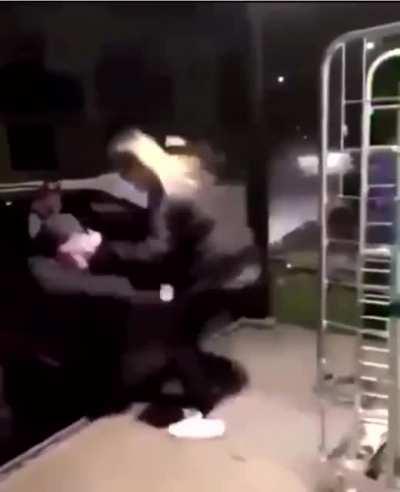 She kicked him and spit on him, what she expected ?