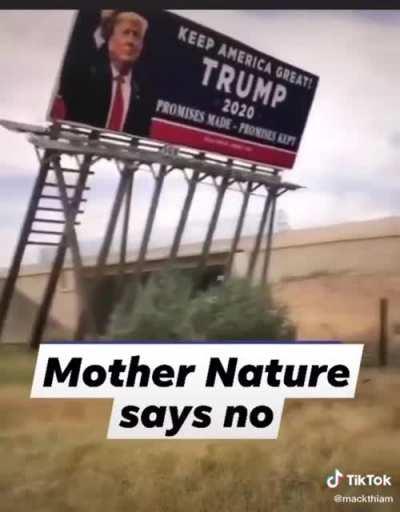 Looks like Mother Nature has cast her vote.