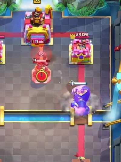Evolved Royal Giant can kill air units with his attack, if placed within the center tile of the building he is targeting.