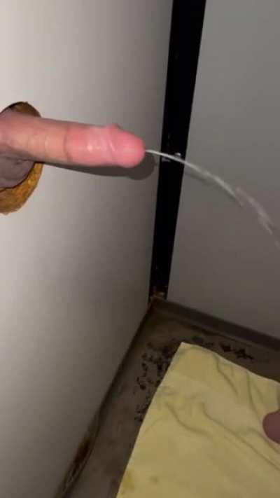 Ruined orgasms for three strangers at the gloryhole