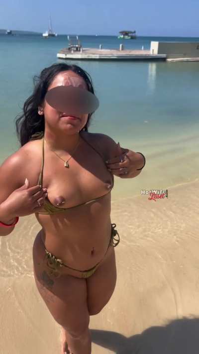 My first ever cumwalk on a beach