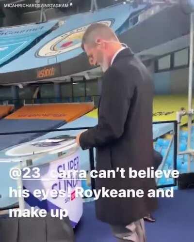 Micah Richards' reaction to Roy keane putting on makeup